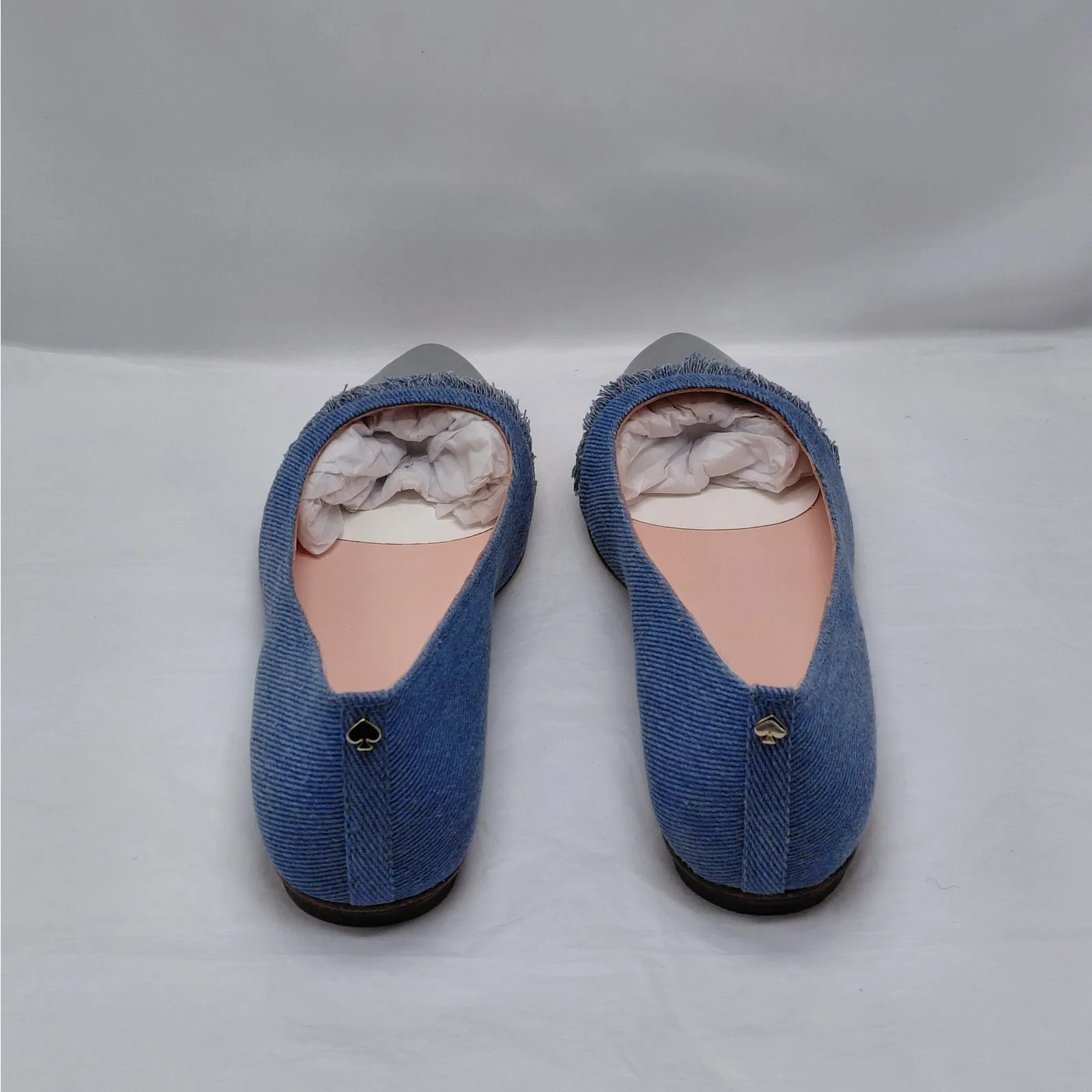 Kate Spade Womens Flats Size 9.5 Blue Denim Silver Metallic Quiet Luxury Shoes - Image 9