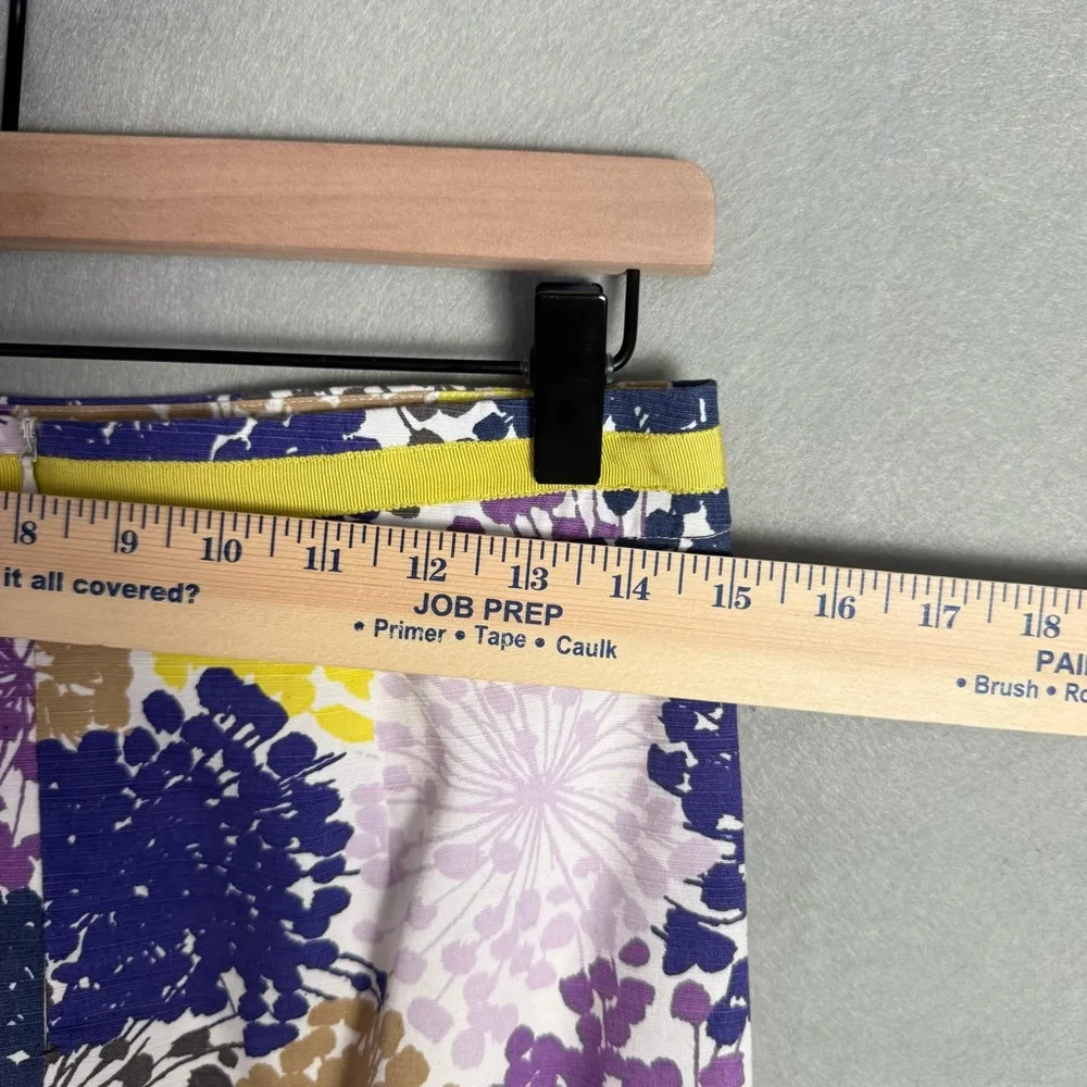 Boden Women’s Multicolor Floral Pencil Skirt Cotton Blend Spring size 6R Yellow - Image 8