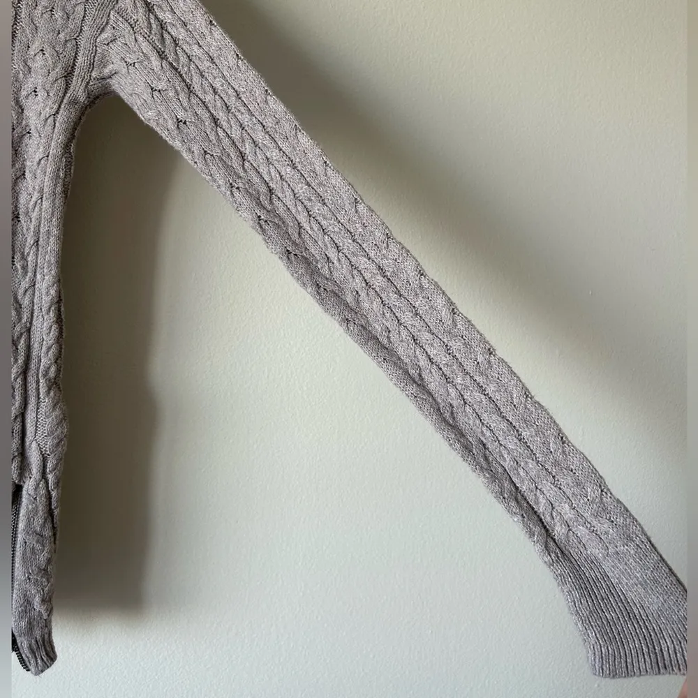 NWT American Eagle Small Beige Cotton Wool Sweater Braided Tight Knit Winter - Image 5