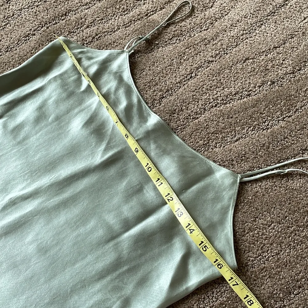 Vince gorgeous sage green silky slip tank dress - Image 10