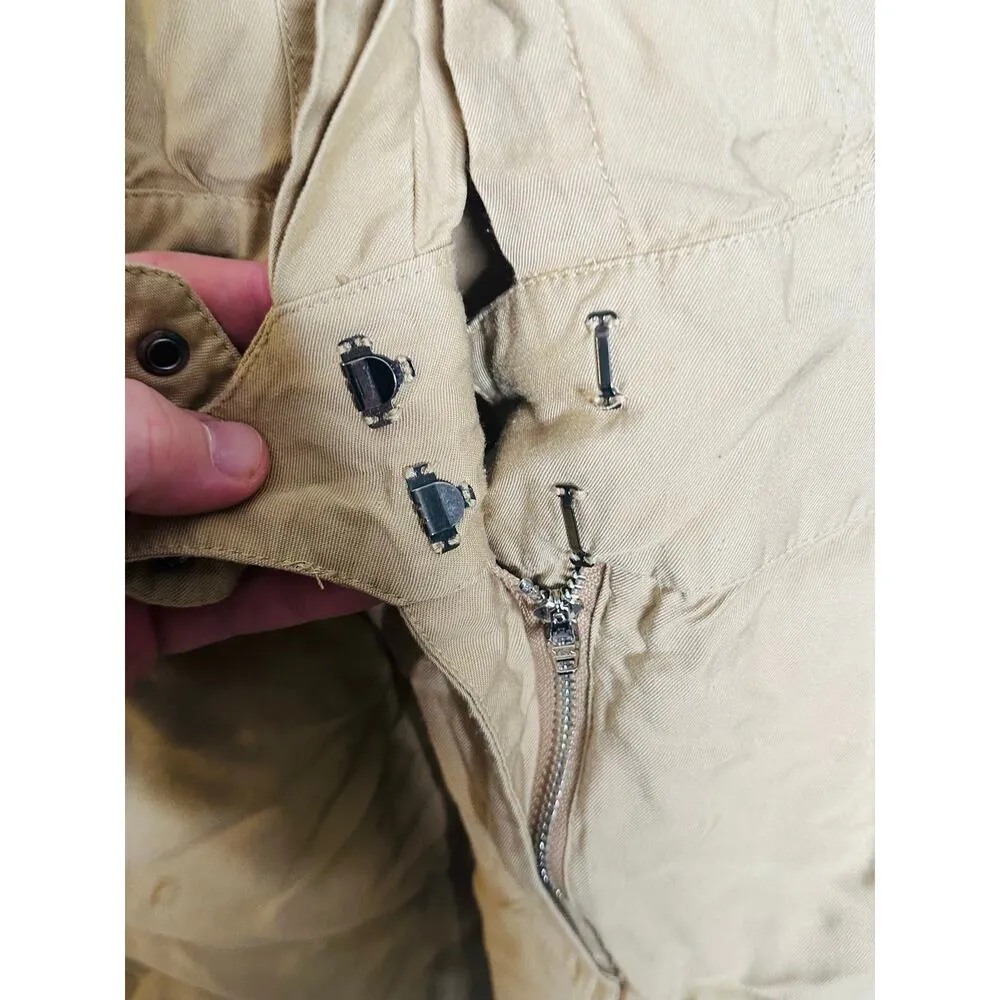 JASON WU Tan Silver Belted Collared Neck Button Collar Sleeveless Romper Size 0 - Image 9