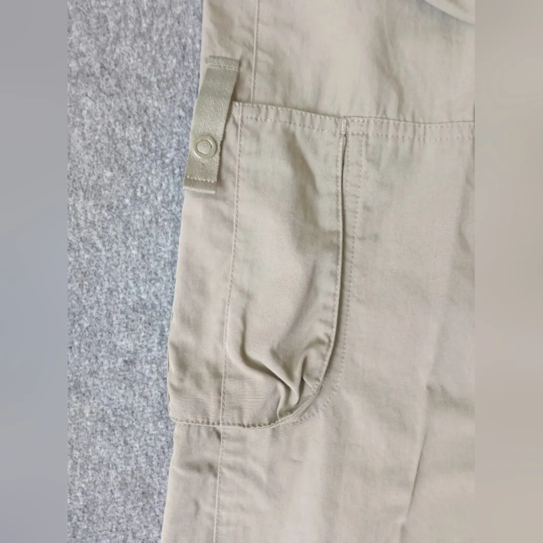 Nike Pants Womens Olive Capri Mid Rise Wide Leg Tie Cuff Active Trekking Sz S - Image 3