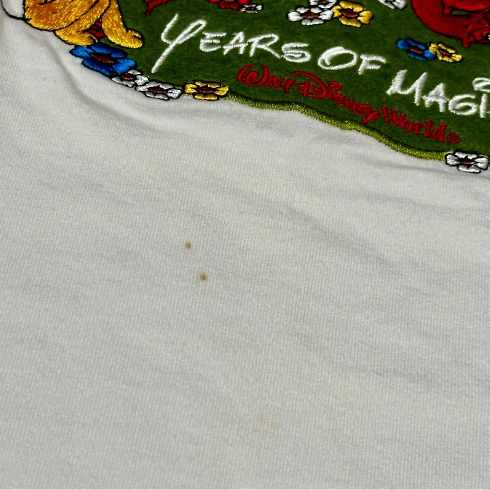 Disney World 100 Years of Magic Embroidered Tee Shirt WDW Magic Kingdom Mickey - Image 4