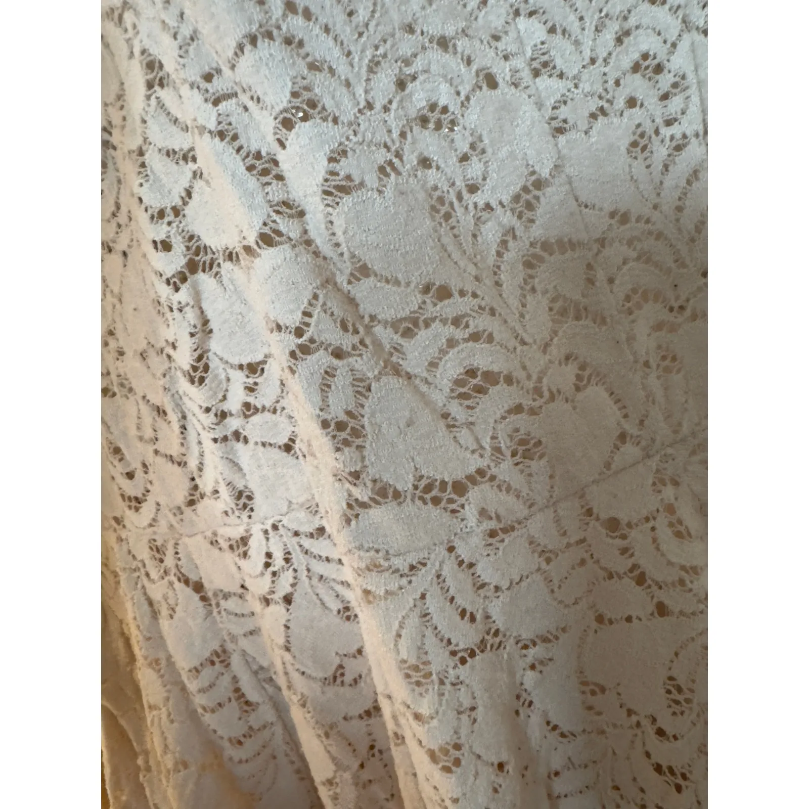 Free People Juliet Lattice Cream Lace Dress Size Small - Image 5