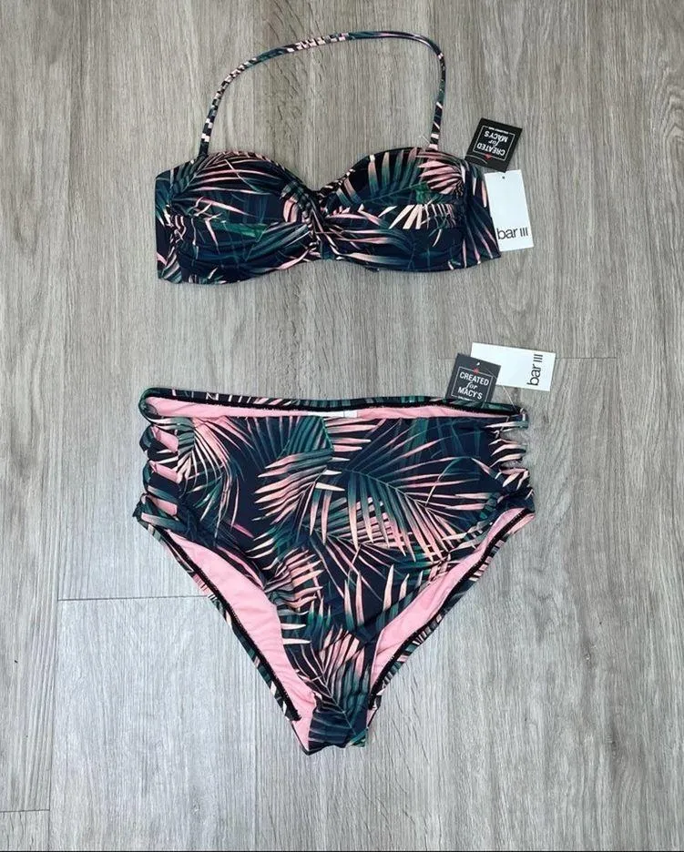 Bar III Women's Bali Nights High Waist Full Coverage Bikini Brief Swim Bottoms - Image 3