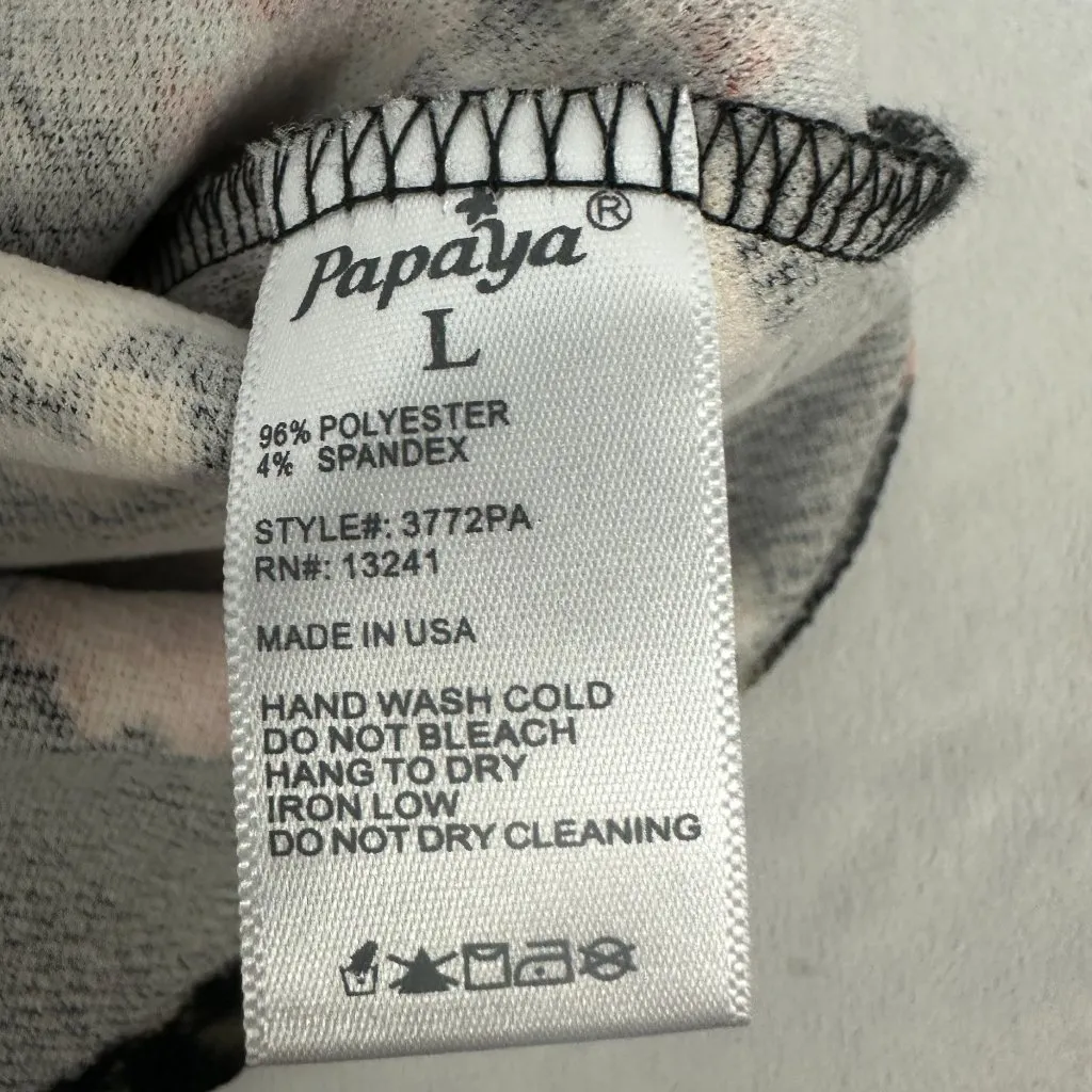 Papaya Floral Sleeveless Cocktail Dress Size Large - Image 6