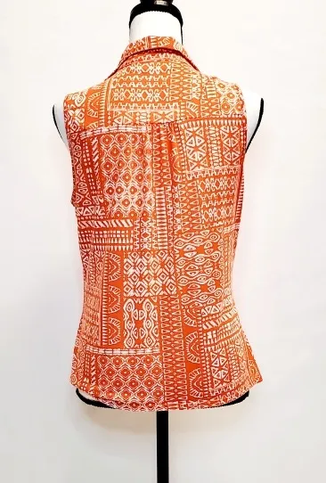 Button Up Front Tie Top - Image 4