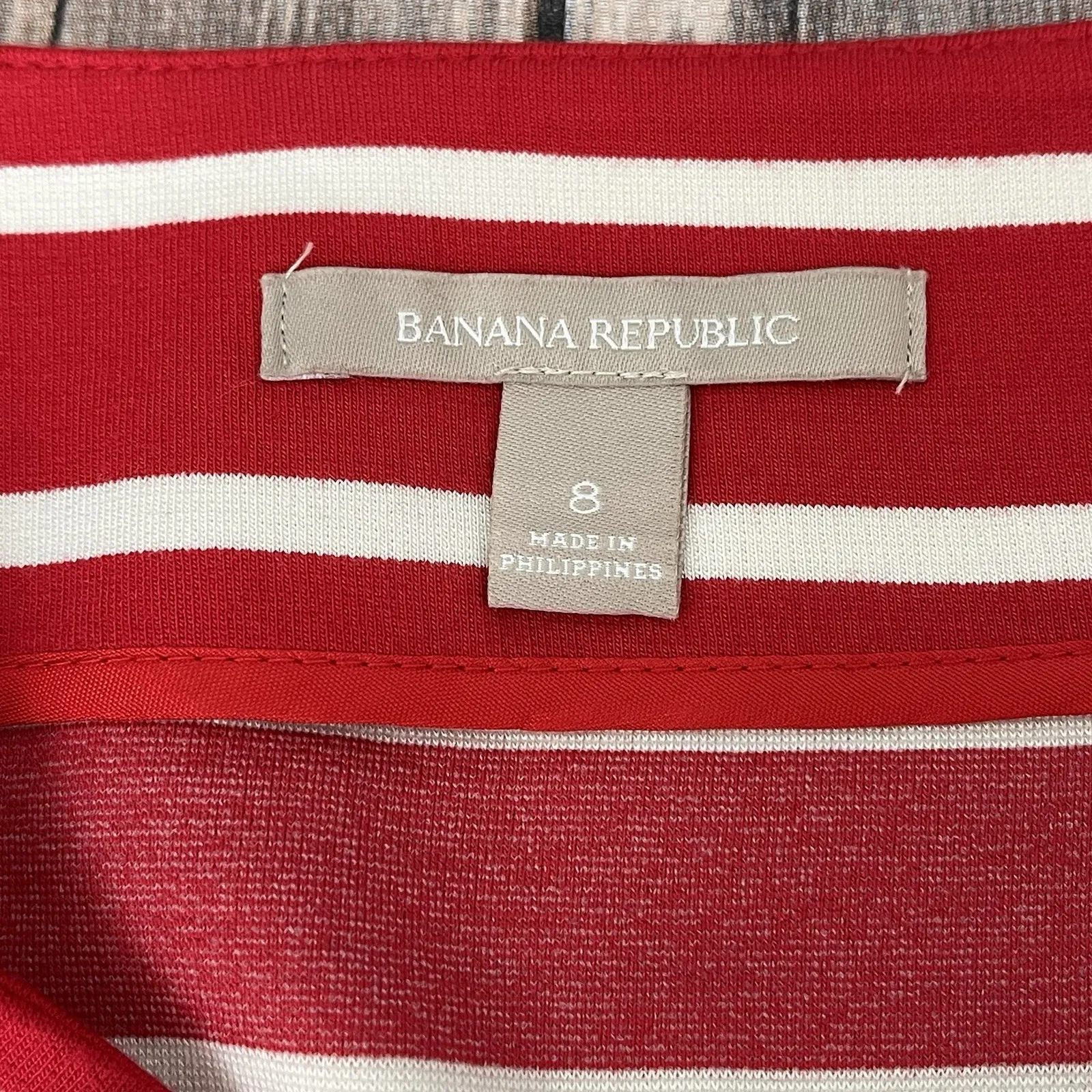 Banana Republic Ponte Knit Pencil Skirt Women 8 M Rugby Stripe Straight Mini - Image 3