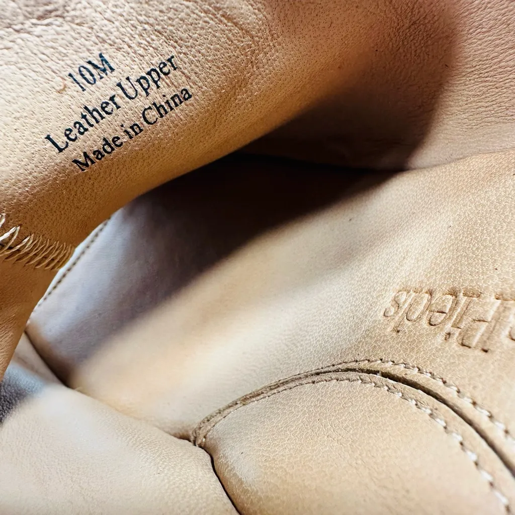 L'Amour Des Pieds Orman suede heeled mules in taupe. Size 10 Tan - Image 7