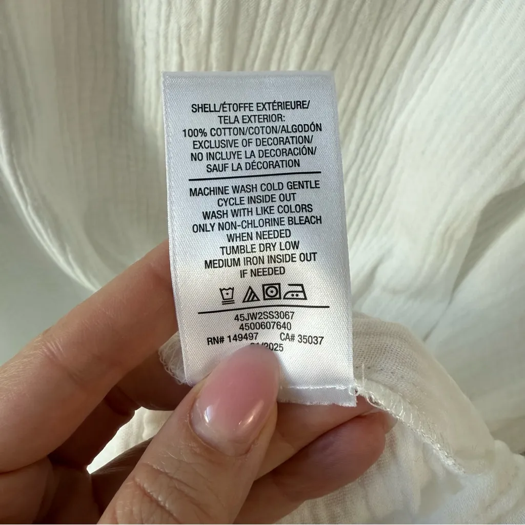 Joe’s Gauze Midi A-Line Dress Ivory S - Image 6