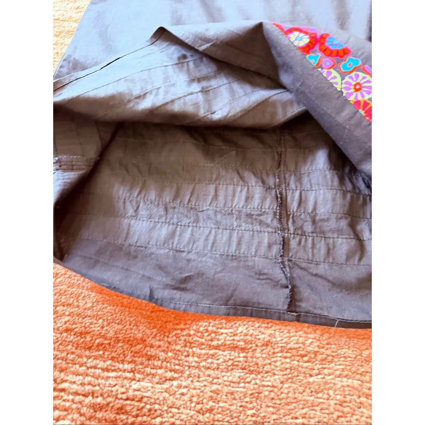 Pinch Black Cotton Shift Dress S Floral Flutter Sleeves Pockets - Image 9