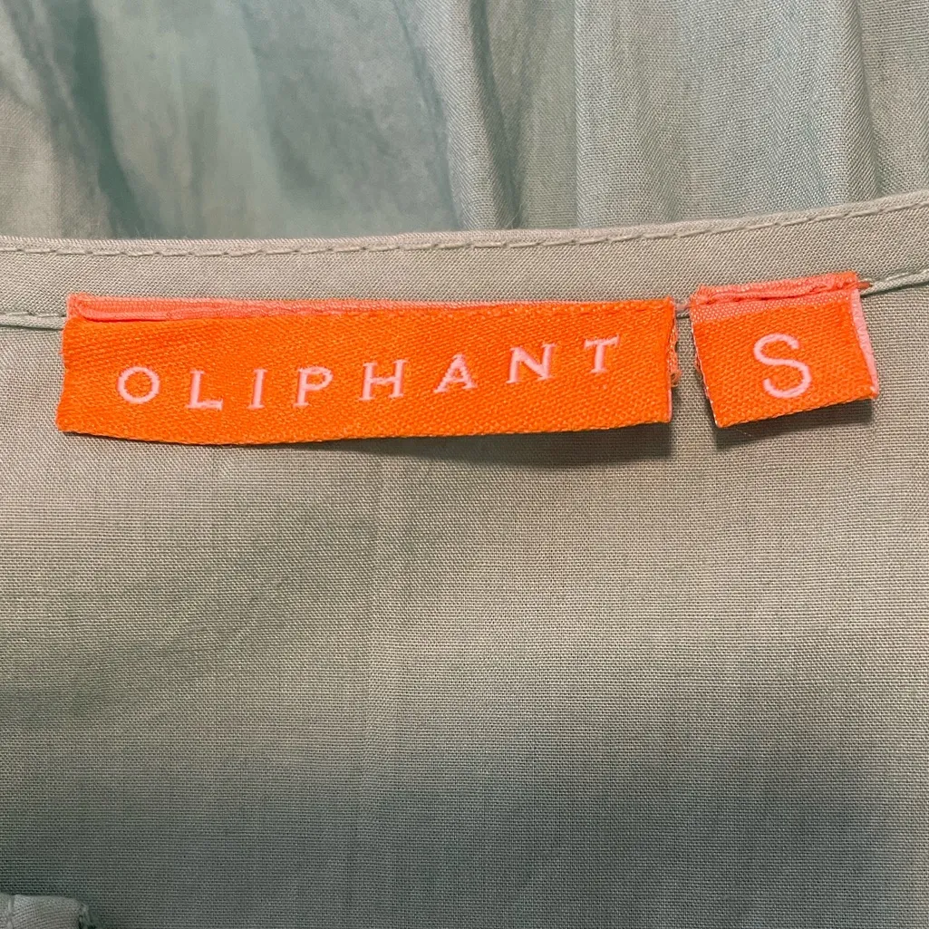 OLIPHANT Ombré Puff Sleeve Maxi Dress size Small Green - Image 5