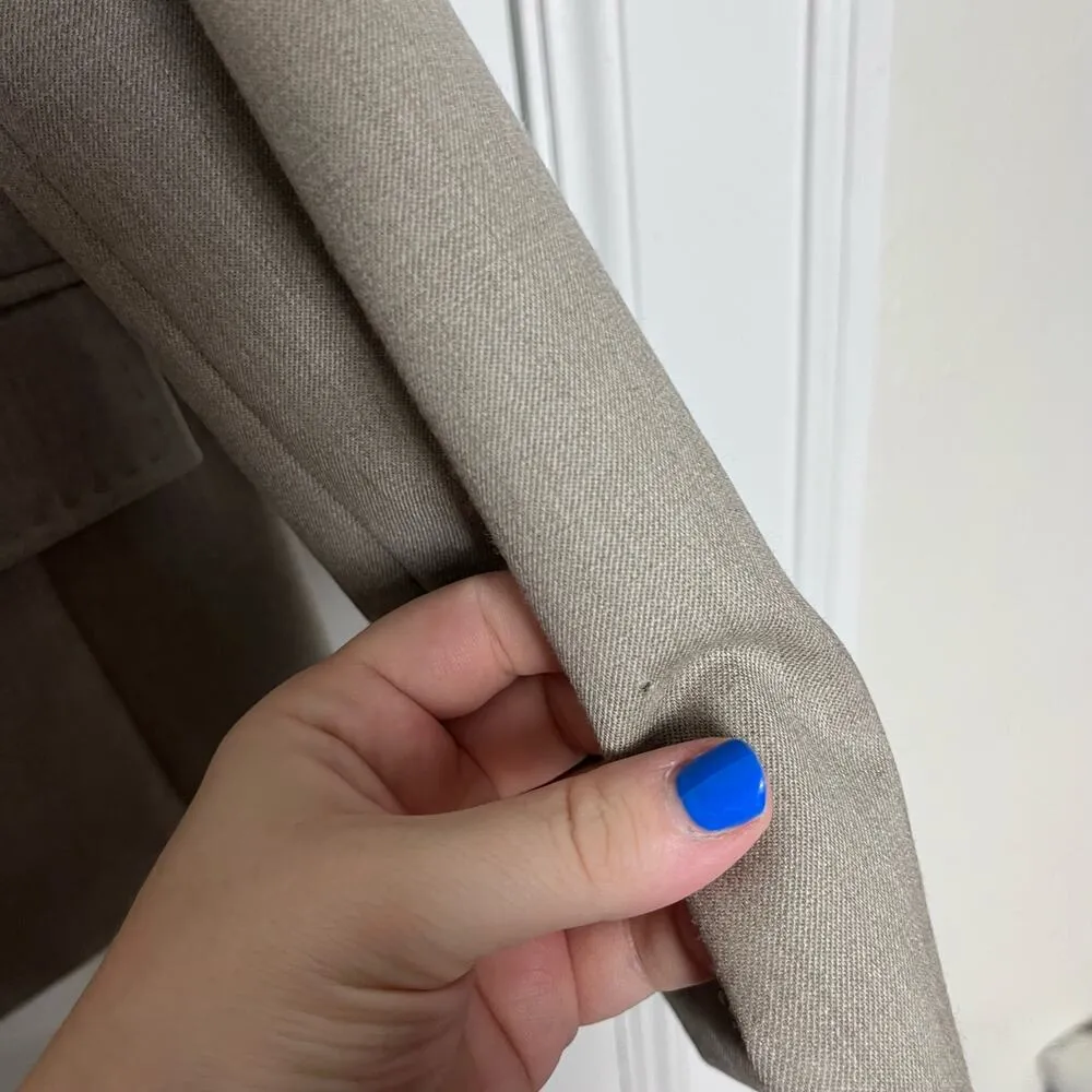 Vintage Pendleton Taupe Virgin Wool Academia Button Blazer Jacket Size 14W - Image 7