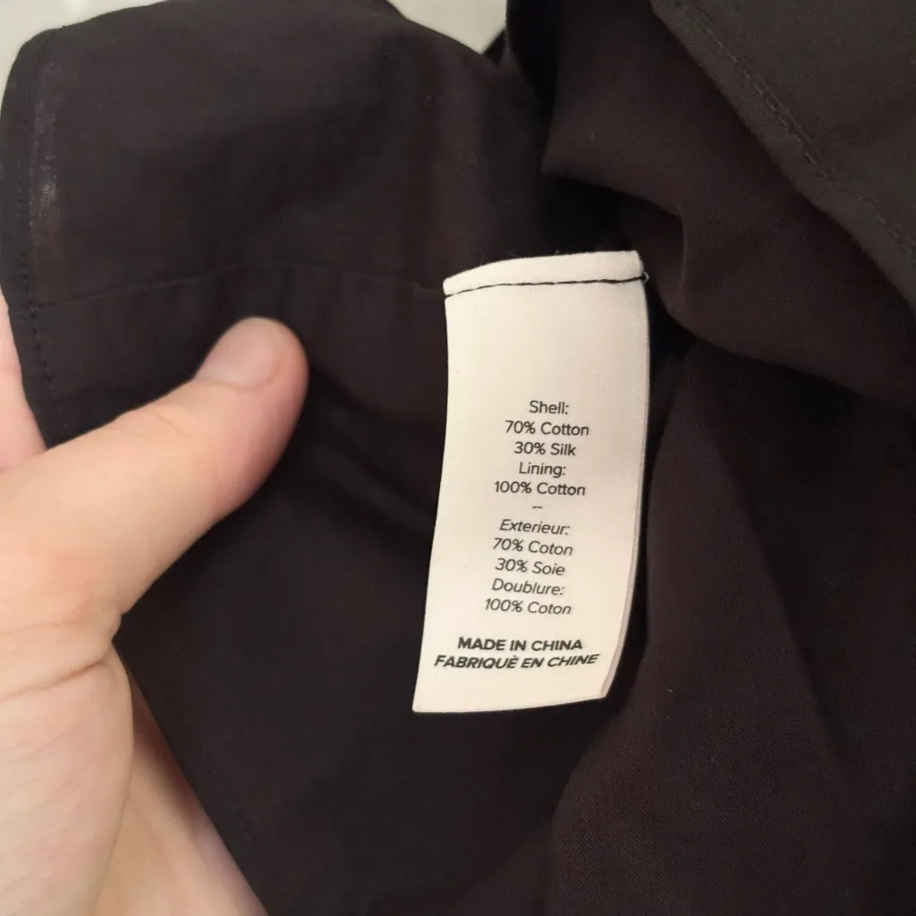 Cinq a Sept Tamar Silk Blend Top Black Size M - Image 4