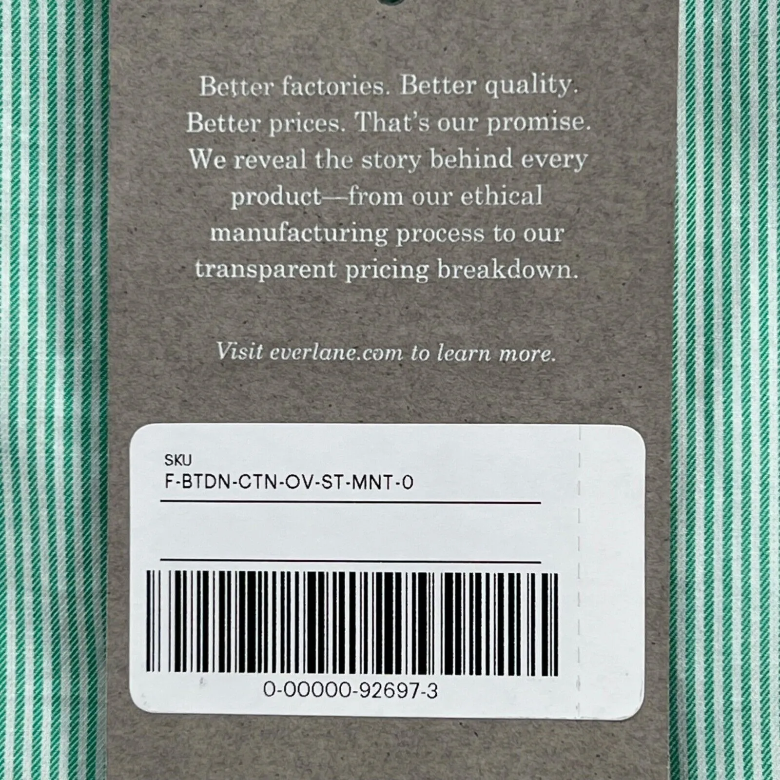 Everlane Shirt Womens XXS Green Button Down Cotton Striped Long Sleeve Classic - Image 11