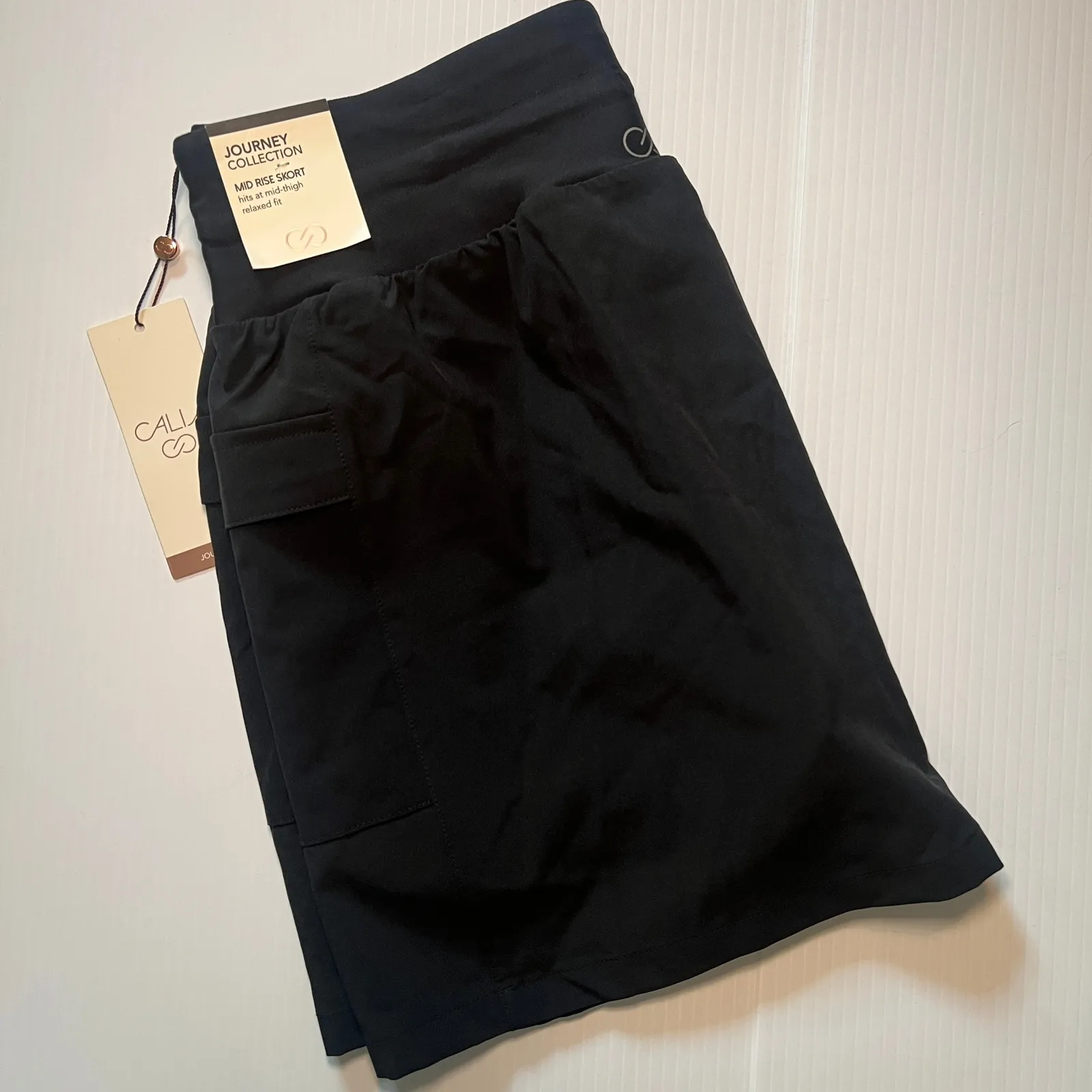 Calia Women's Small Black Truelight Cargo Skort Mid Rise Athleisure Travel - Image 3