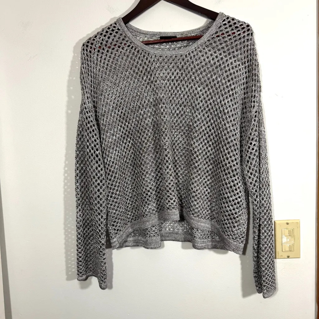 Halogen Gray Silver Sleeveless Shift Dress and Sheer Sweater Set - Image 11