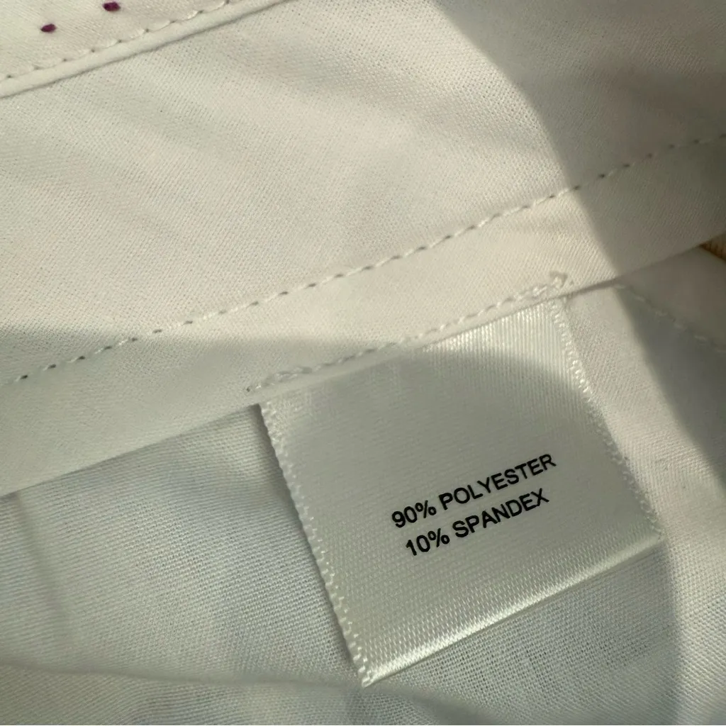 Peter Millar Wicking Pants Women's 6 Cropped Golf Cotton Blend Blue White - Image 8