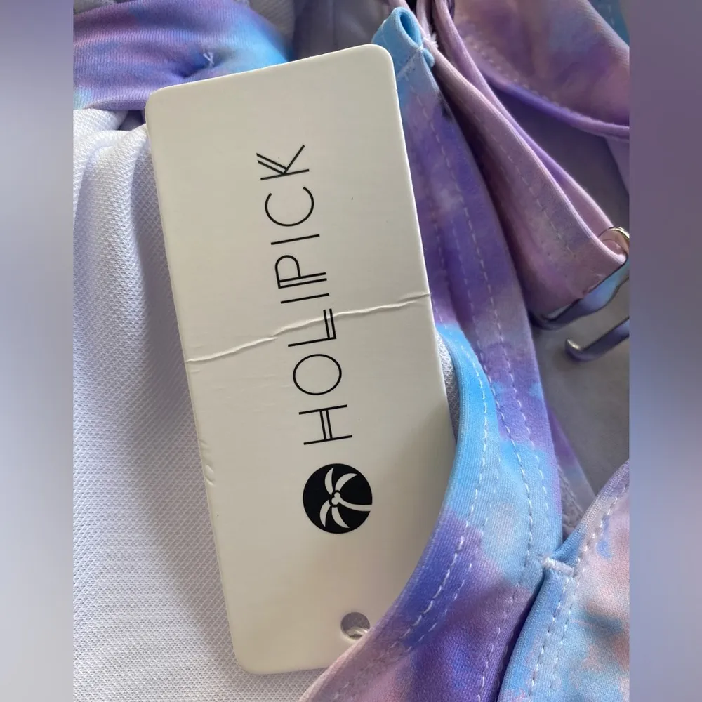 HOLIPICK WOMEN HIGH WAISTED BIKINI SET TWO PIECE TUMMY CONTROL SWIMSUIT HALTER T - Image 11