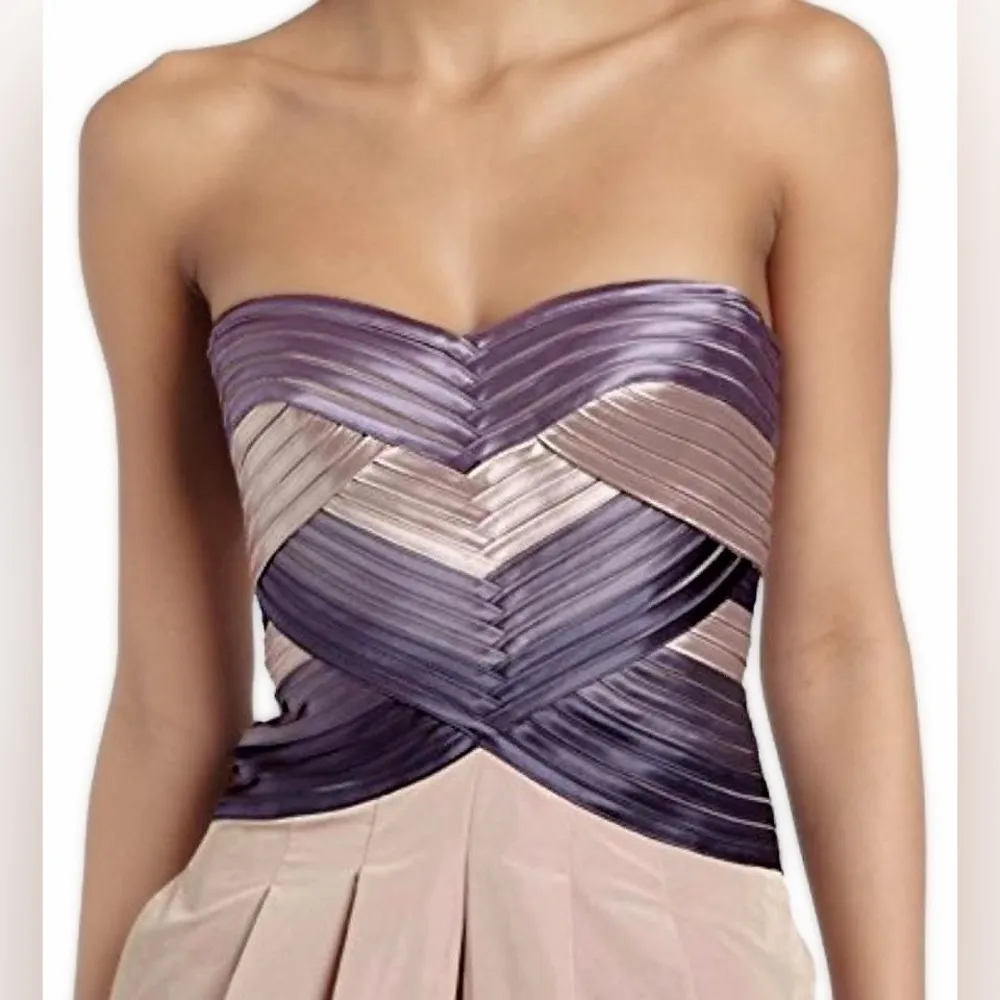 BCBG MaxAzria Hana Strapless Corset Fit Flare Dress- Size 4 - Image 4