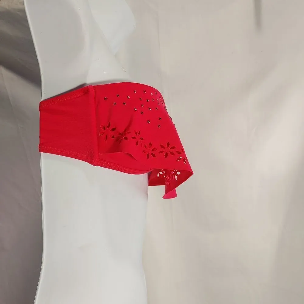 Ninety Nine bandeau swim top size small Pink - Image 2