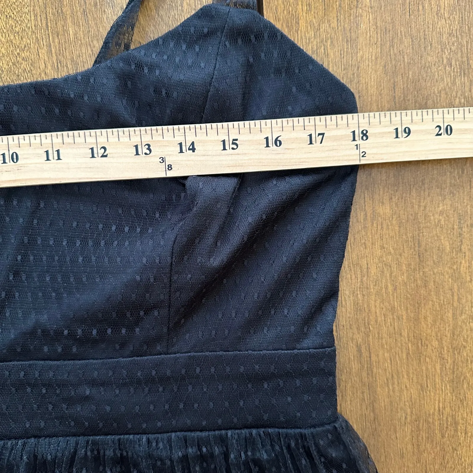 LULUS Midi Dress Captivating Aesthetic Black‎ Mesh Swiss Dot XL Cocktail Party - Image 10