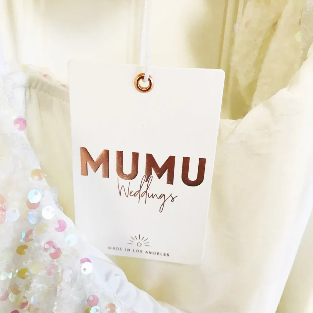 SHOW ME YOUR MUMU Zoey White‎ Sequin Cutout Mini Dress Iridescent XL X-Large New - Image 5