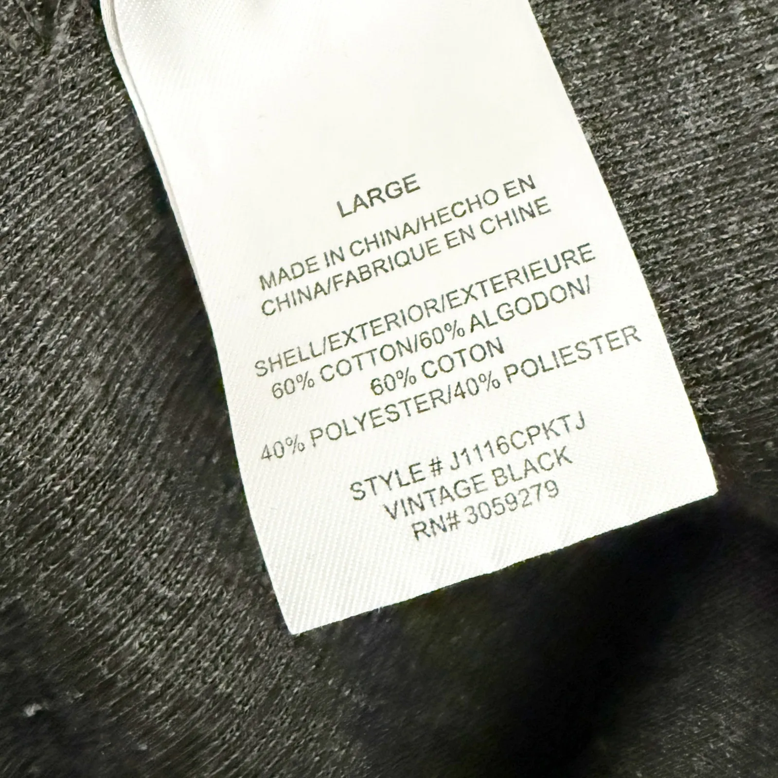 THREAD & SUPPLY | Weathered Black Shacket Ribbed Snap Pockets Jacket | Large - Image 6