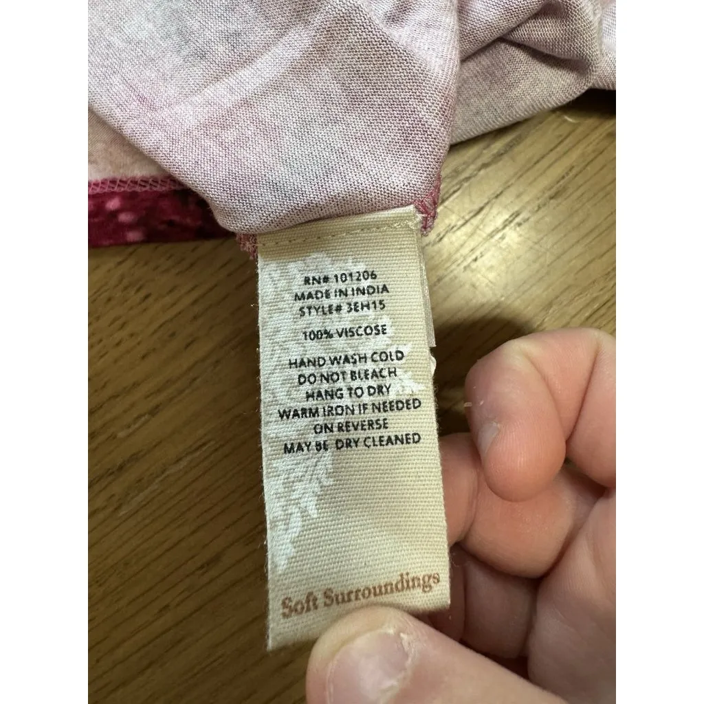 Soft Surroundings Beunissima Smocked Midi Dress Size Medium Petite Stretch Beach - Image 9