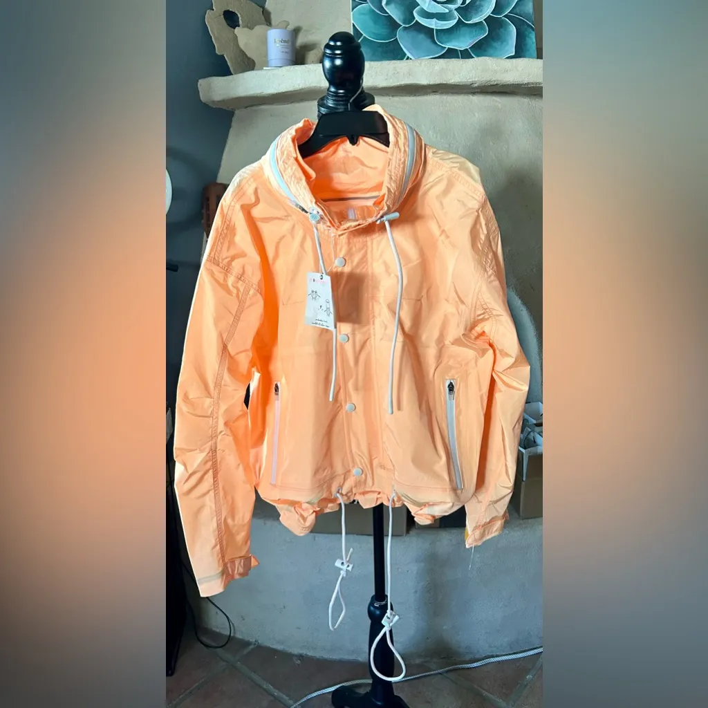 Free People Rain And Shine Jacket NWOT Orange - Image 4