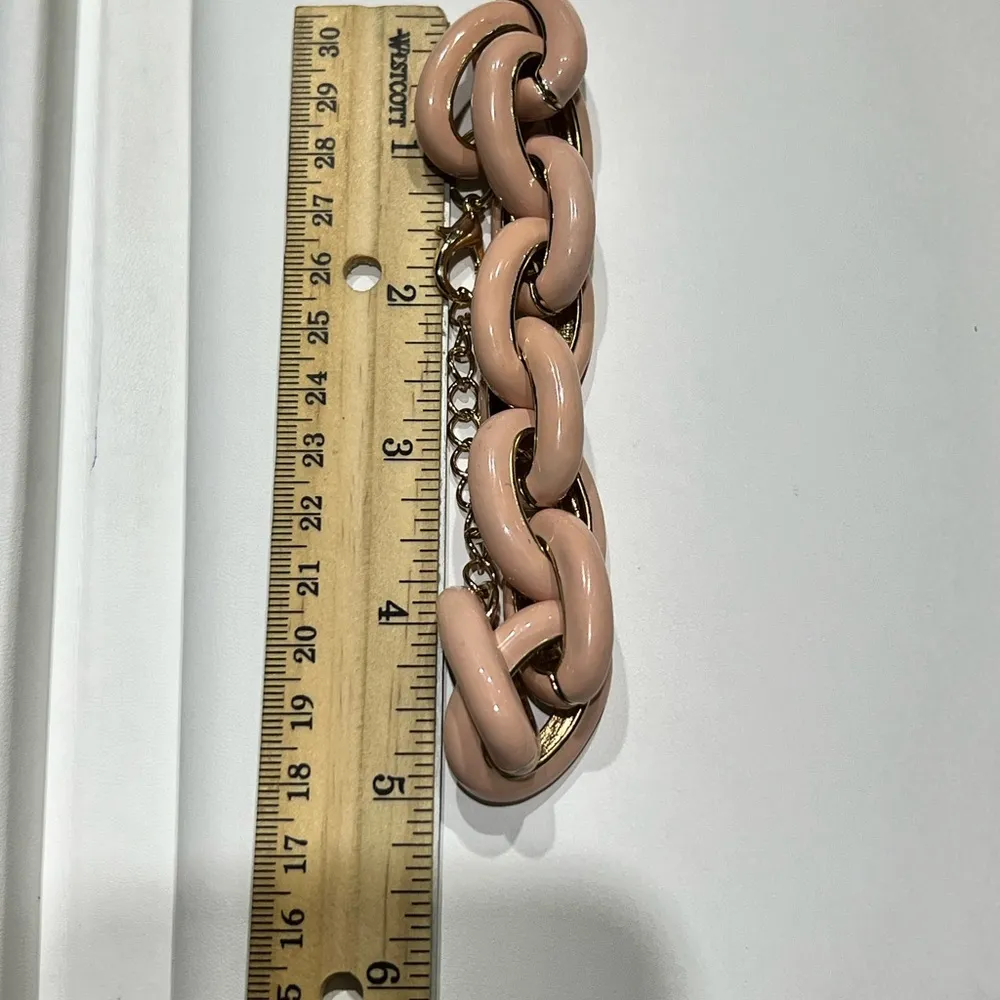 Light Pink Chunky Chain Link Bracelet 7in’ - Image 5