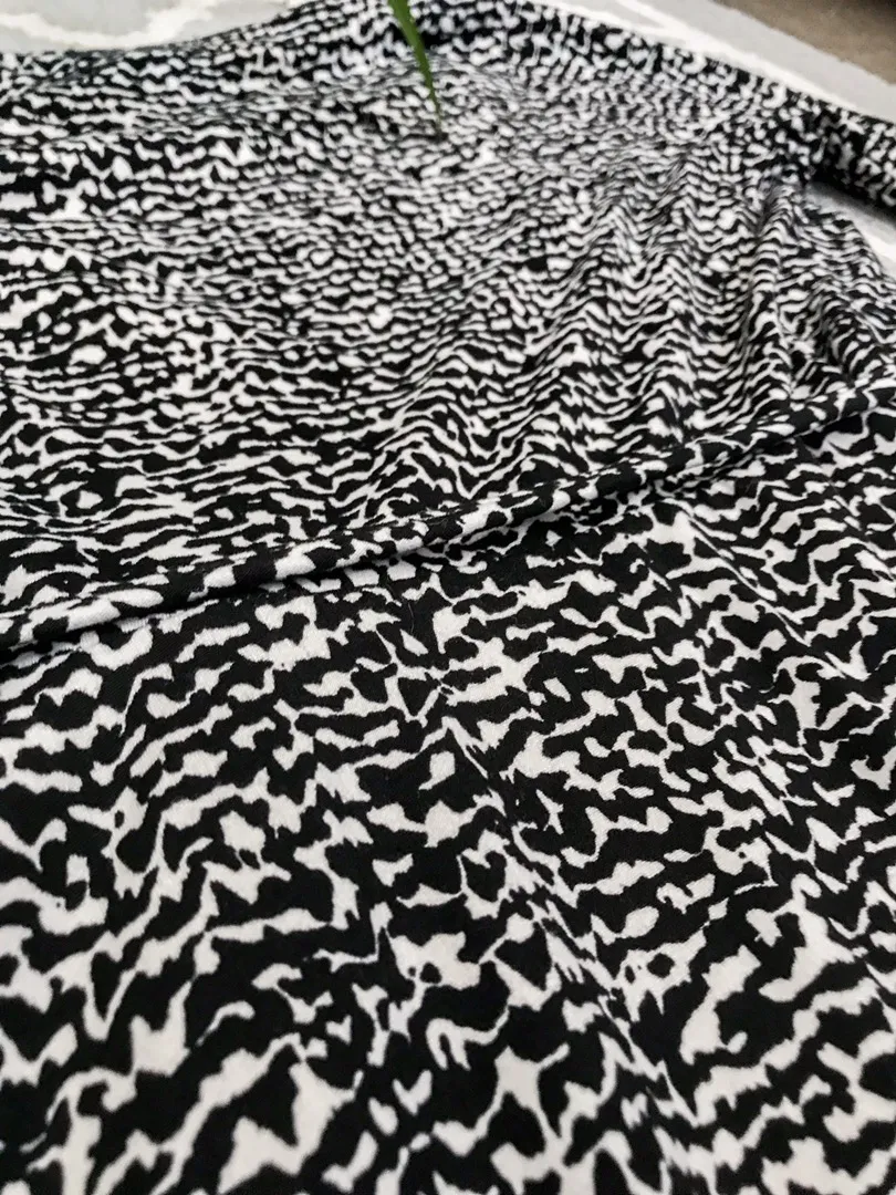 Black And White Wrap Mini Dress - Image 9