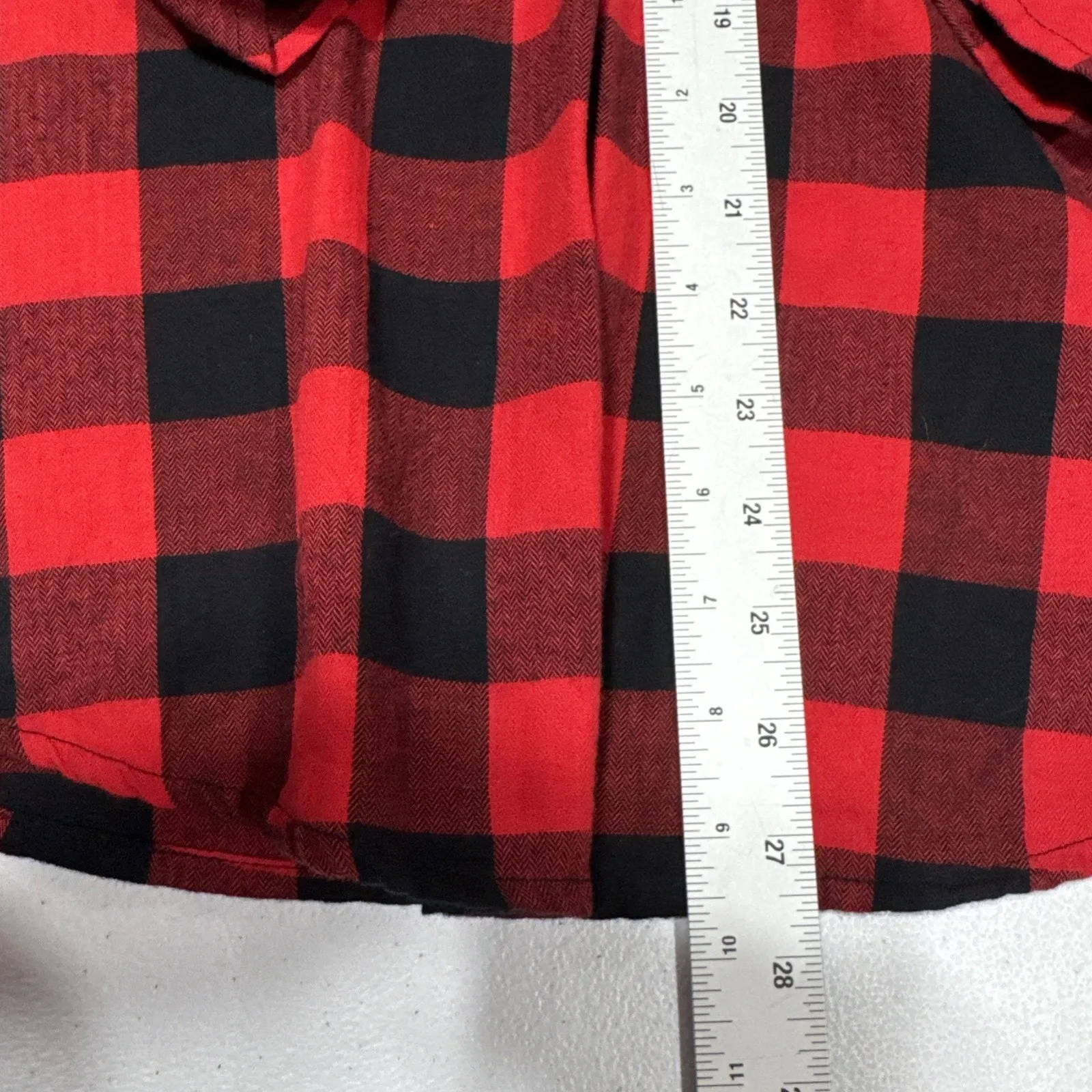 Old Navy Maternity Top Womens S/P Buffalo Plaid Flannel Henley Relax Fit Shirt - Image 9