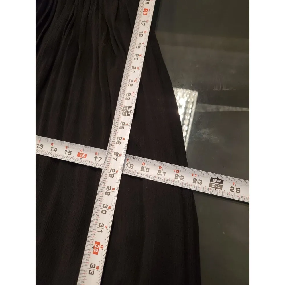 Forever 21 Women's Black Solid Open Side V-Neck Sleeveless Long Maxi Dress M - Image 13