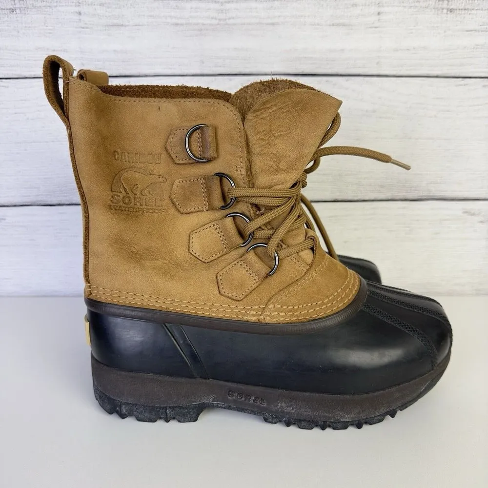 Sorel‎ Caribou Women's Size 5 Waterproof Brown Nubuck Insulated Boots NL1000-220 - Image 2