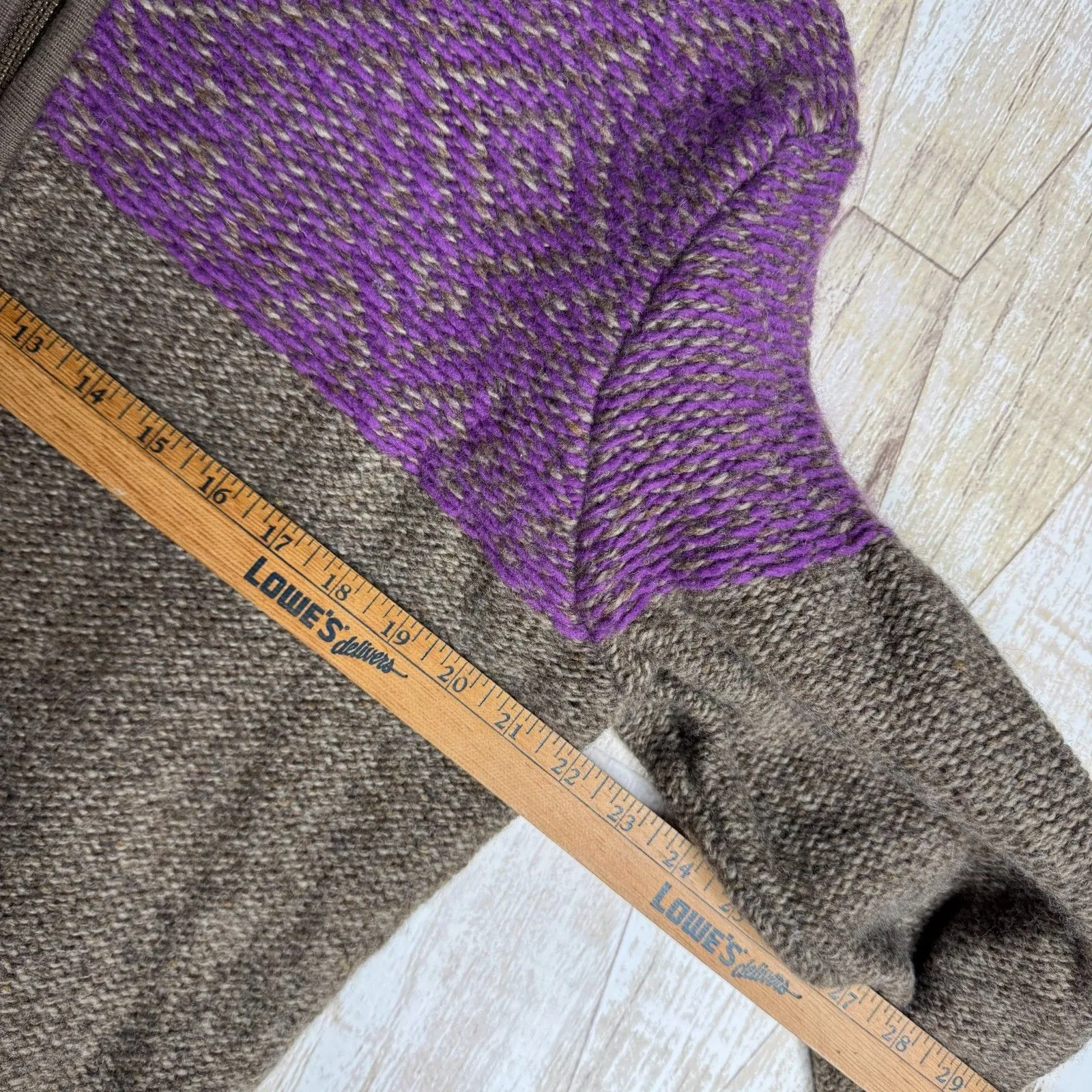 Gander Mtn Guide Series 1/4 Zip Hooded Wool Blend Sweater‎ Purple XL Lagenlook - Image 9