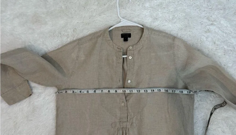 J. Crew Linen Button-Up Shirt in Tan - Image 10