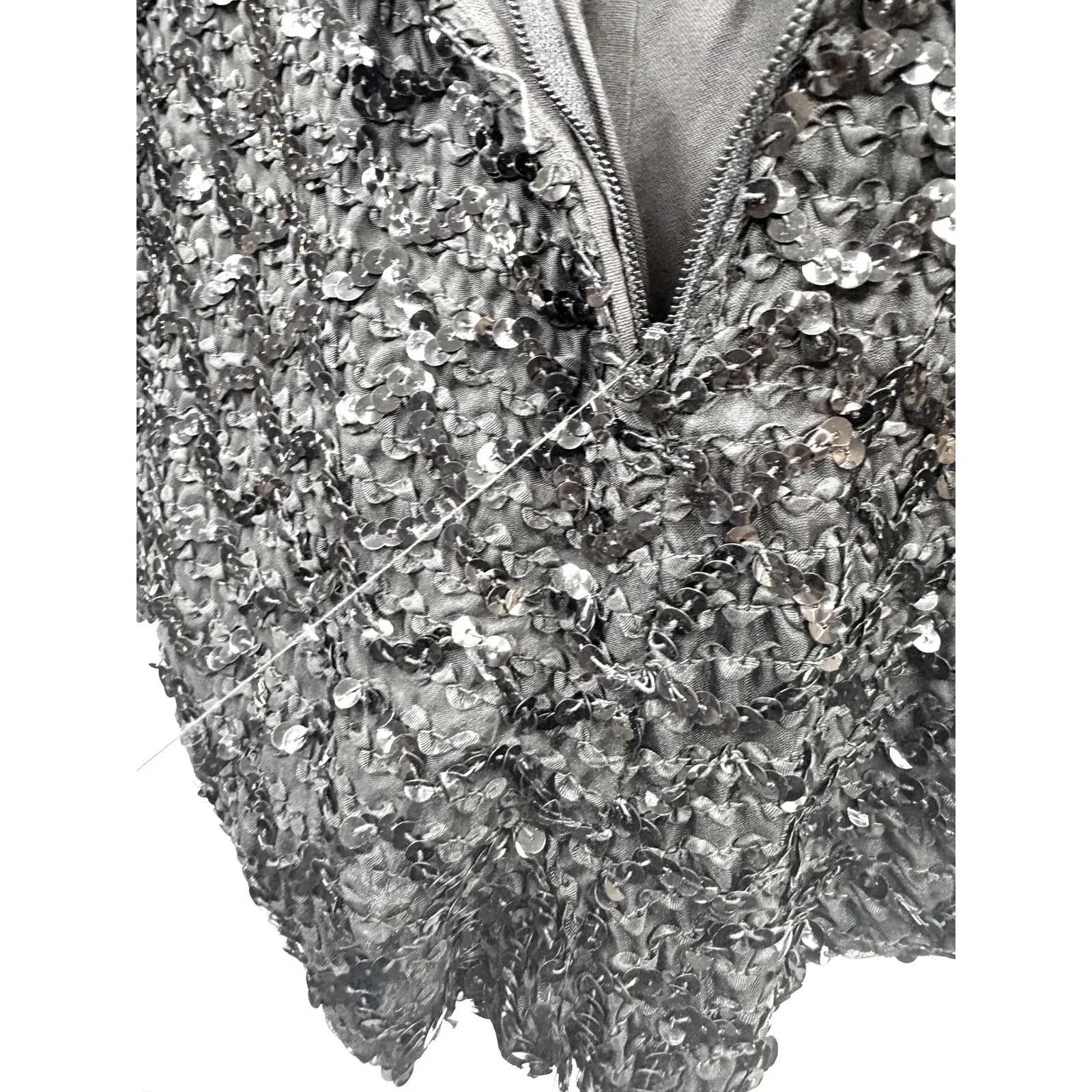 Vintage Women's Black Sequin Textured High Waist Shorts Glam Party Festival 12 - Image 5