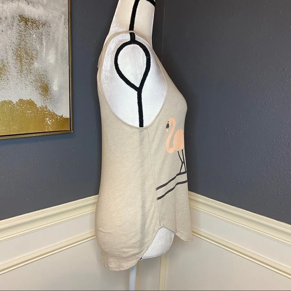 Wildfox Dancing Flamingo Graphic Tank Top - Image 9