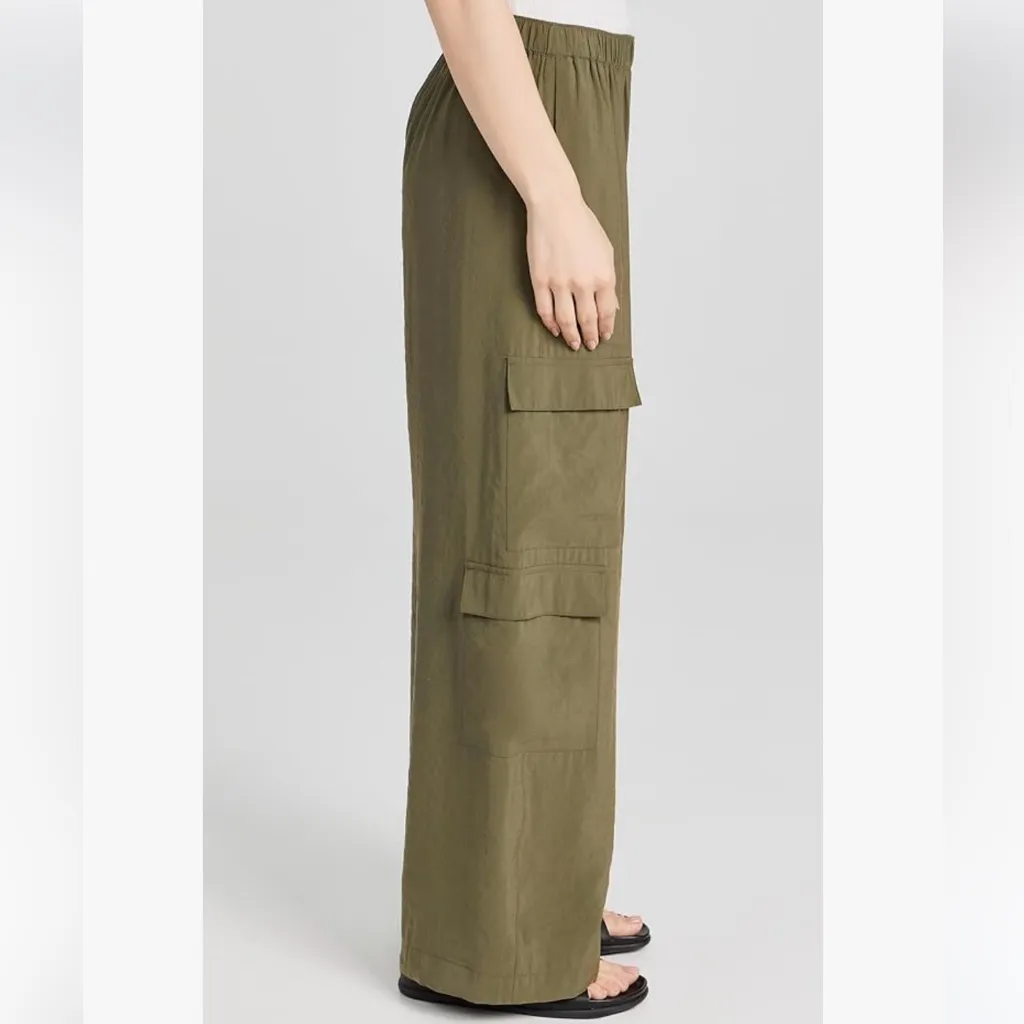 Madewell Pull-On Wide-Leg Cargo Pants Desert Olive Green S - Image 3