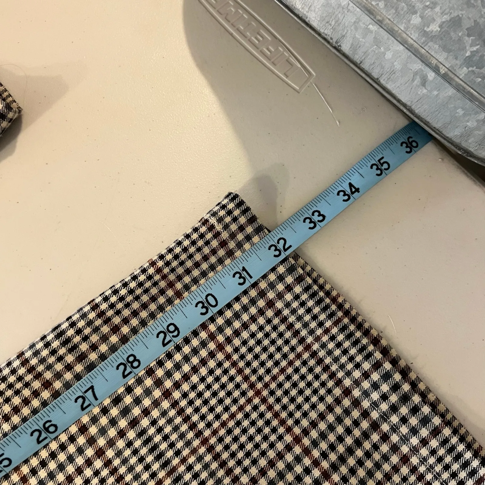 Lulu's Brown Plaid Print High Rise Flared Trouser Pants Size Medium - Image 11