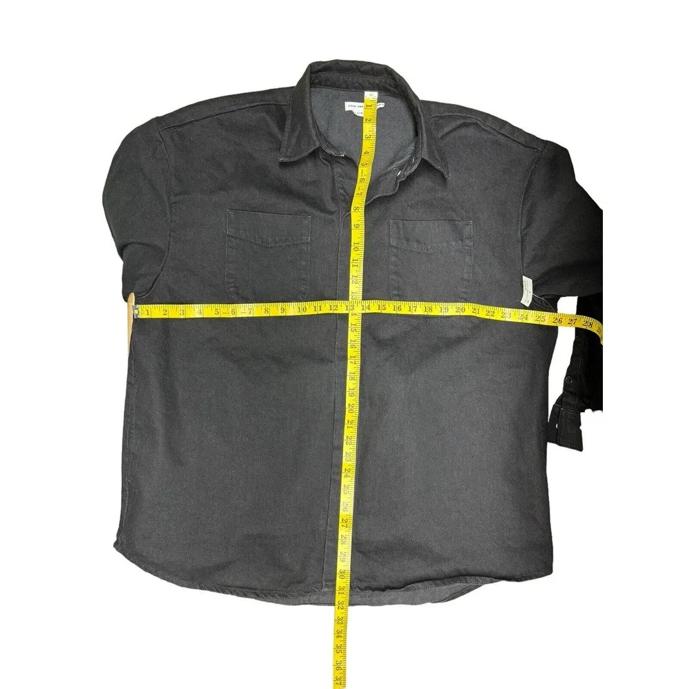 Good American Black Denim Shacket Jacket Oversized Size 1/2 Minimalist GWS999P - Image 14