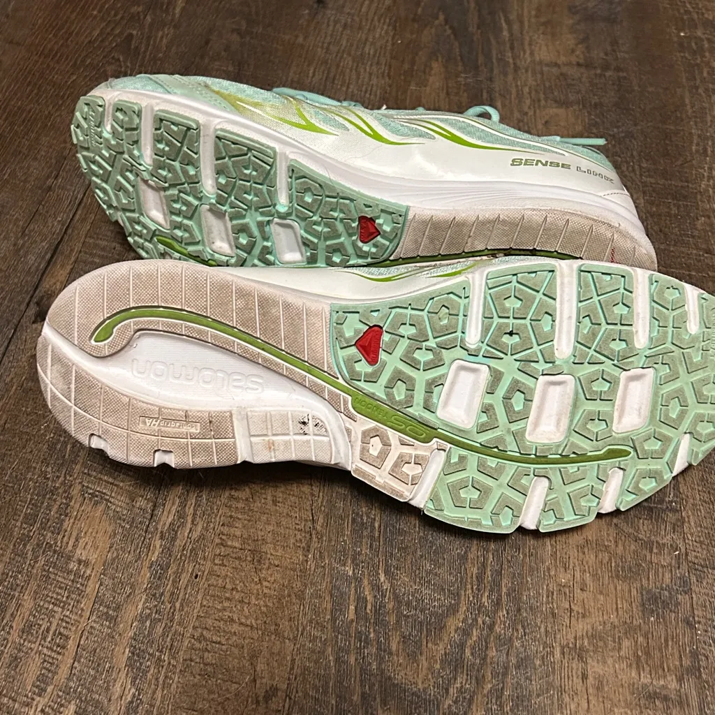 Women's Salomon Sense Link Green Teal White Running‎ Shoes Size 8 Trail Hiking - Image 4