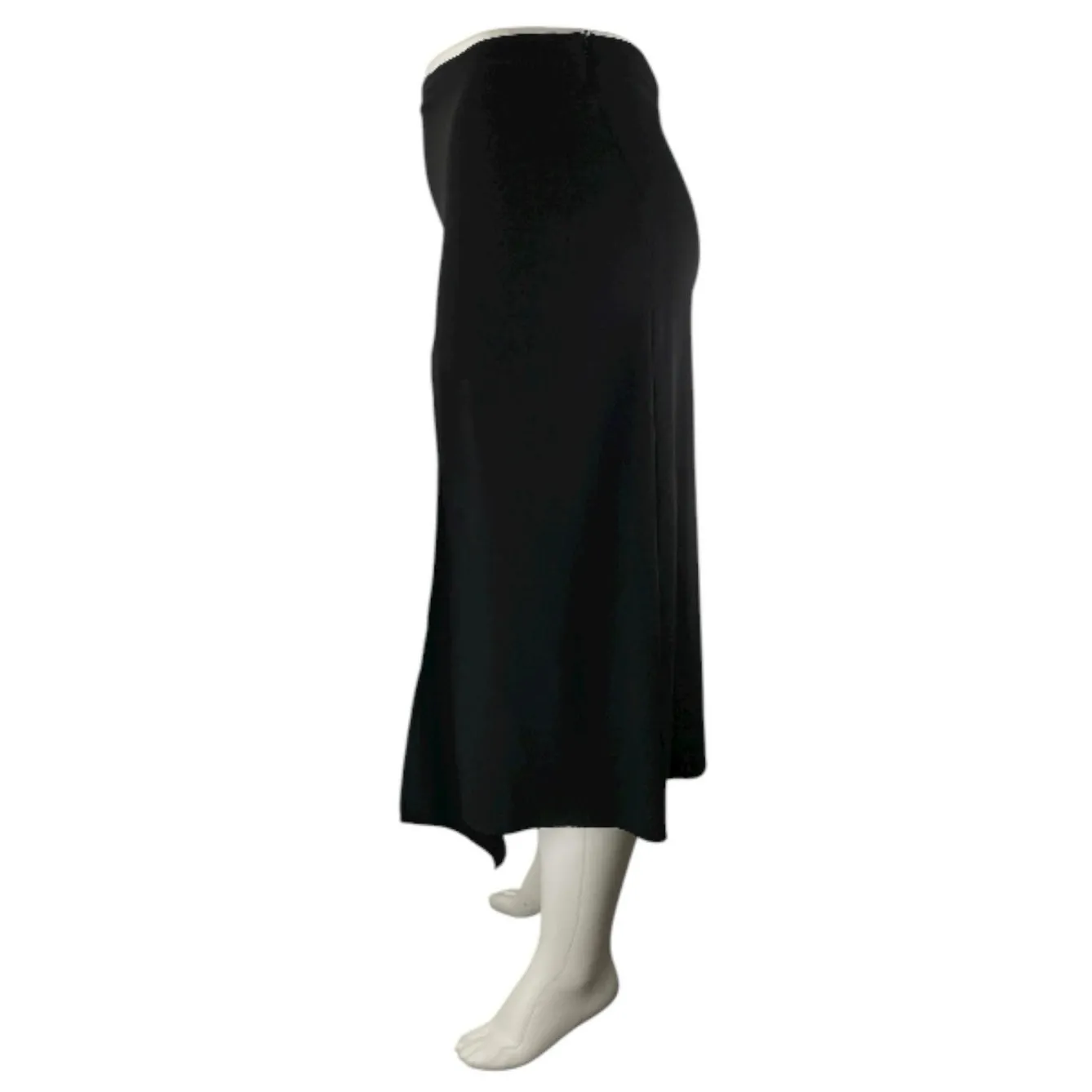 Zara Womens Black High Waisted Pull On Career Straight Pencil Midi Skirt Size XL - Image 2