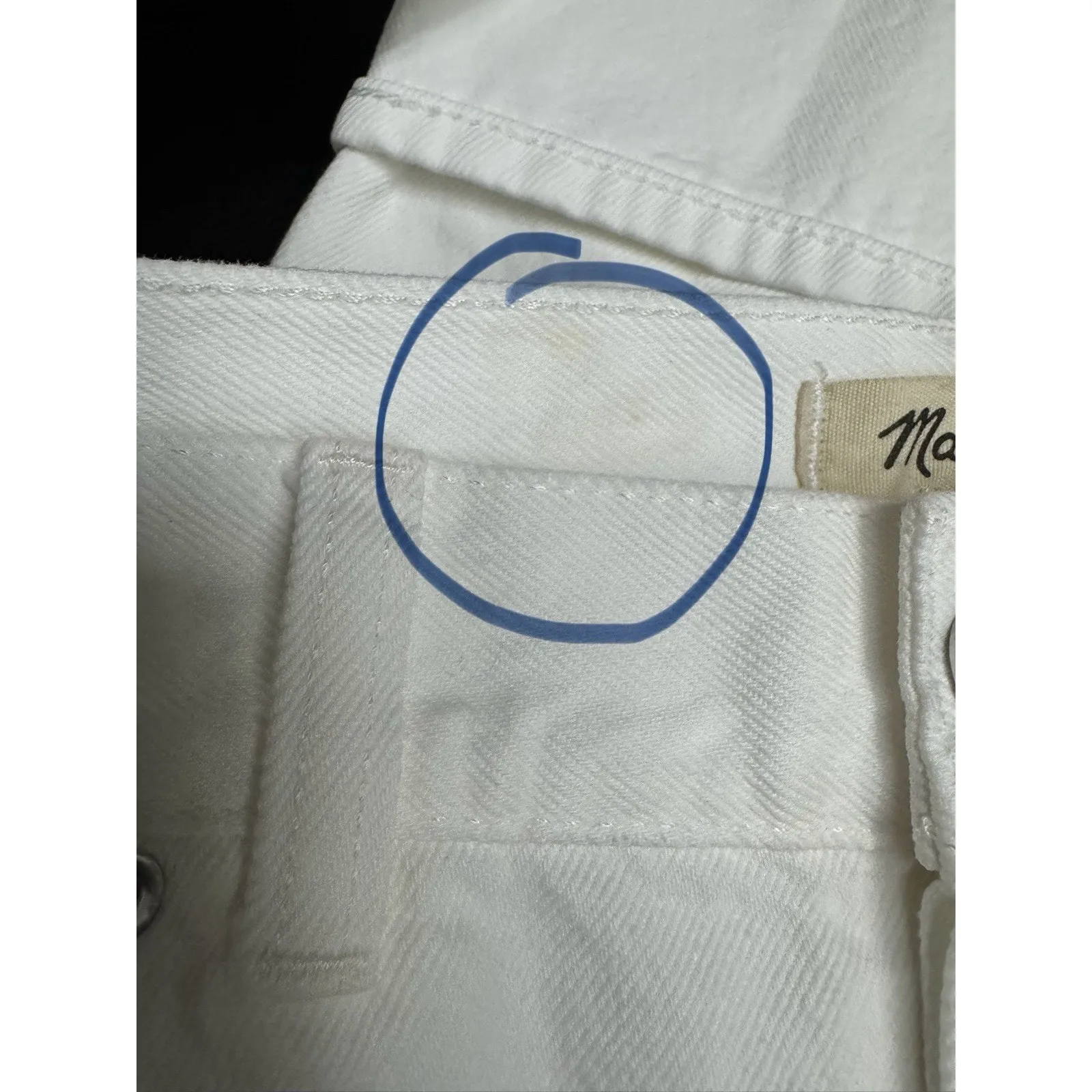 NWT Madewell Low Slung Baggy Pure White Rigid Jeans Women’s Size 28 - Image 10