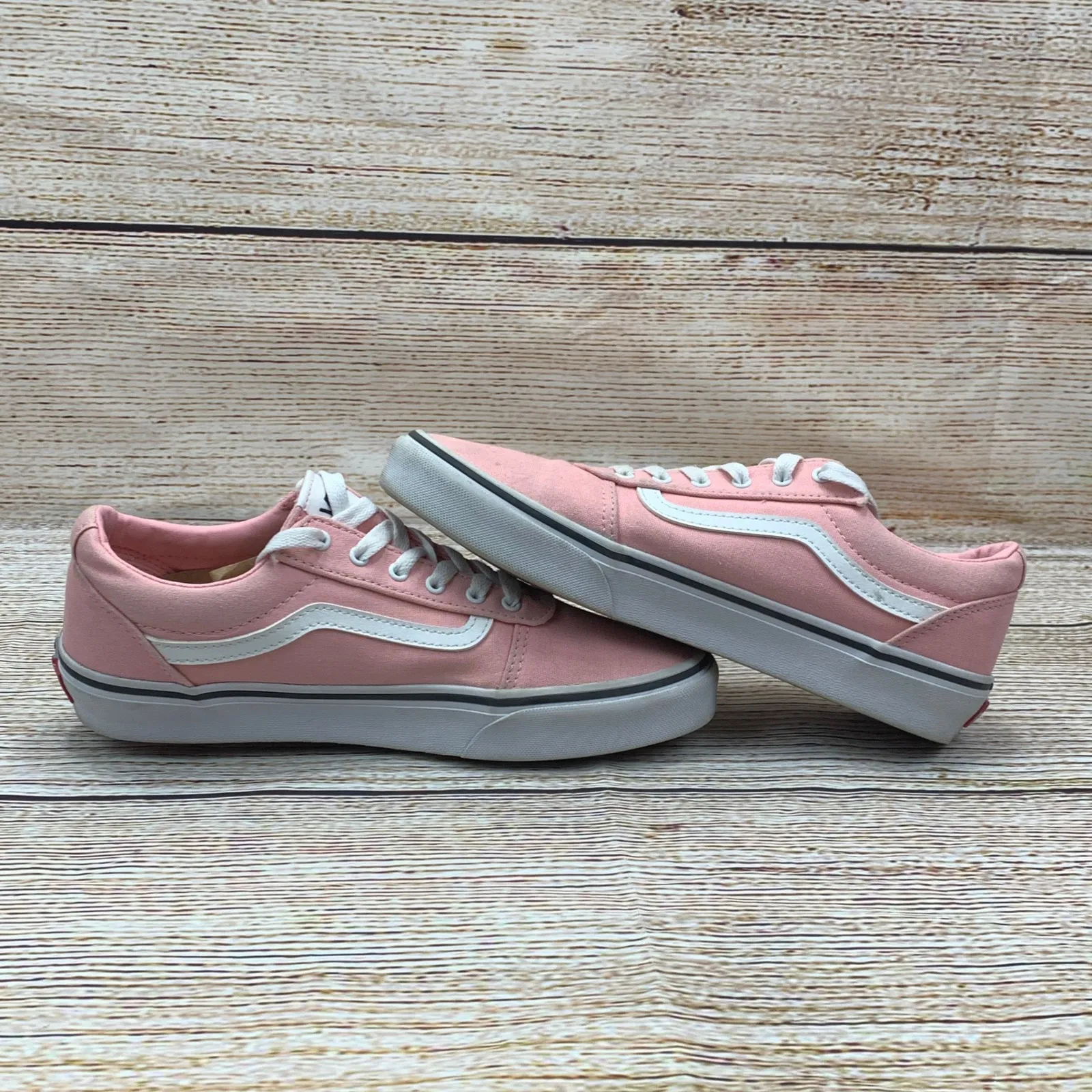 Vans Canvas Sneakers Pink Low Top Casual Shoes [Size‎ Women's US 6] - Image 4