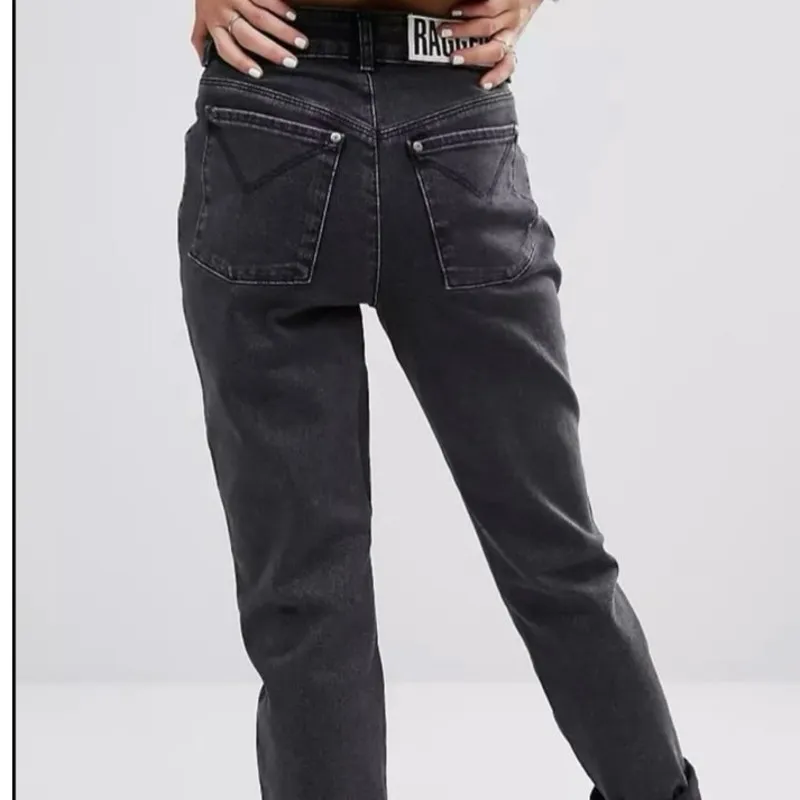 The Ragged Priest Lucky Cat Jeans Black Denim Size 24‎ Embroidered - Image 5