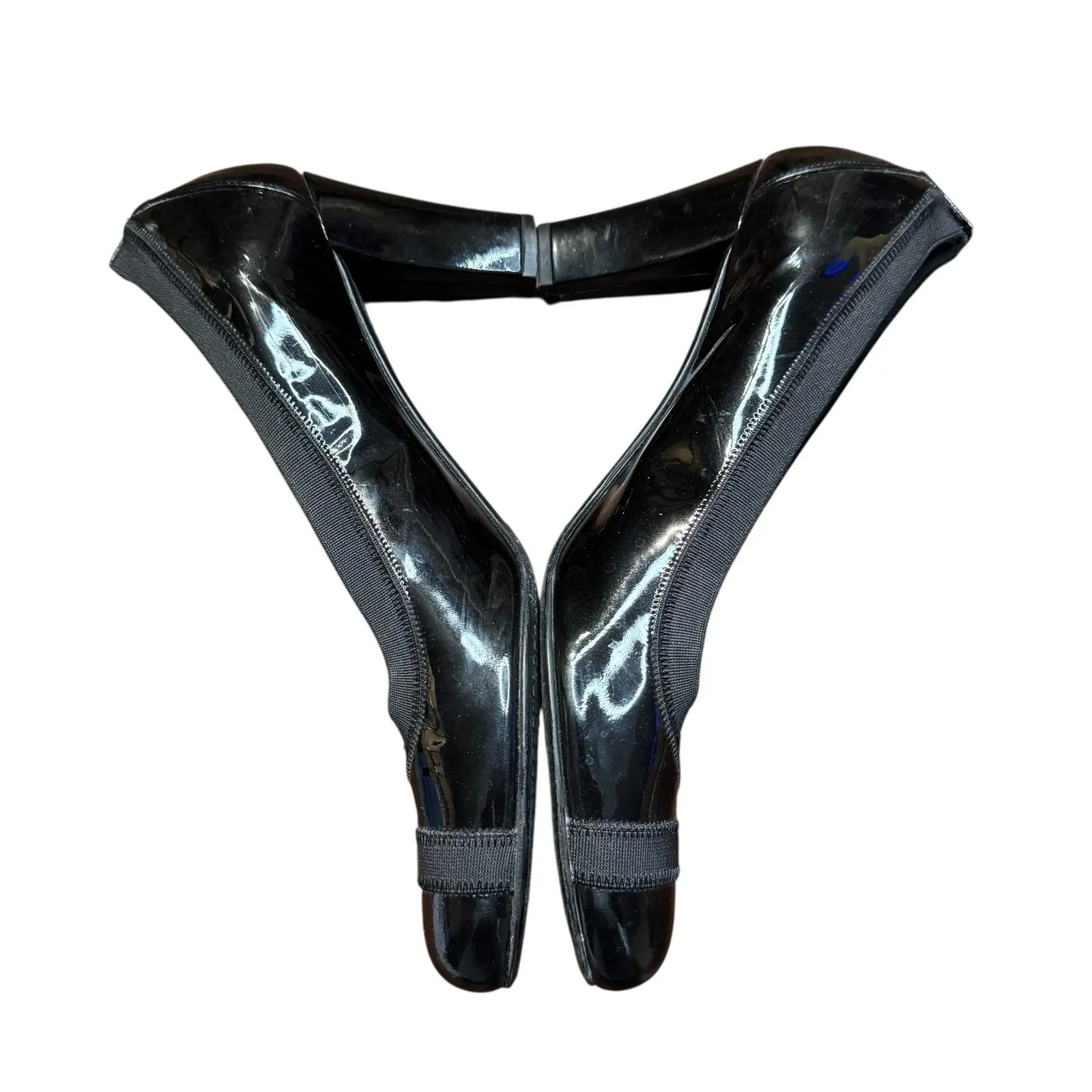 Stuart Weitzman Shoes Womens Size 8 Black Patent Leather Block Heel Dress Pumps‎ - Image 4