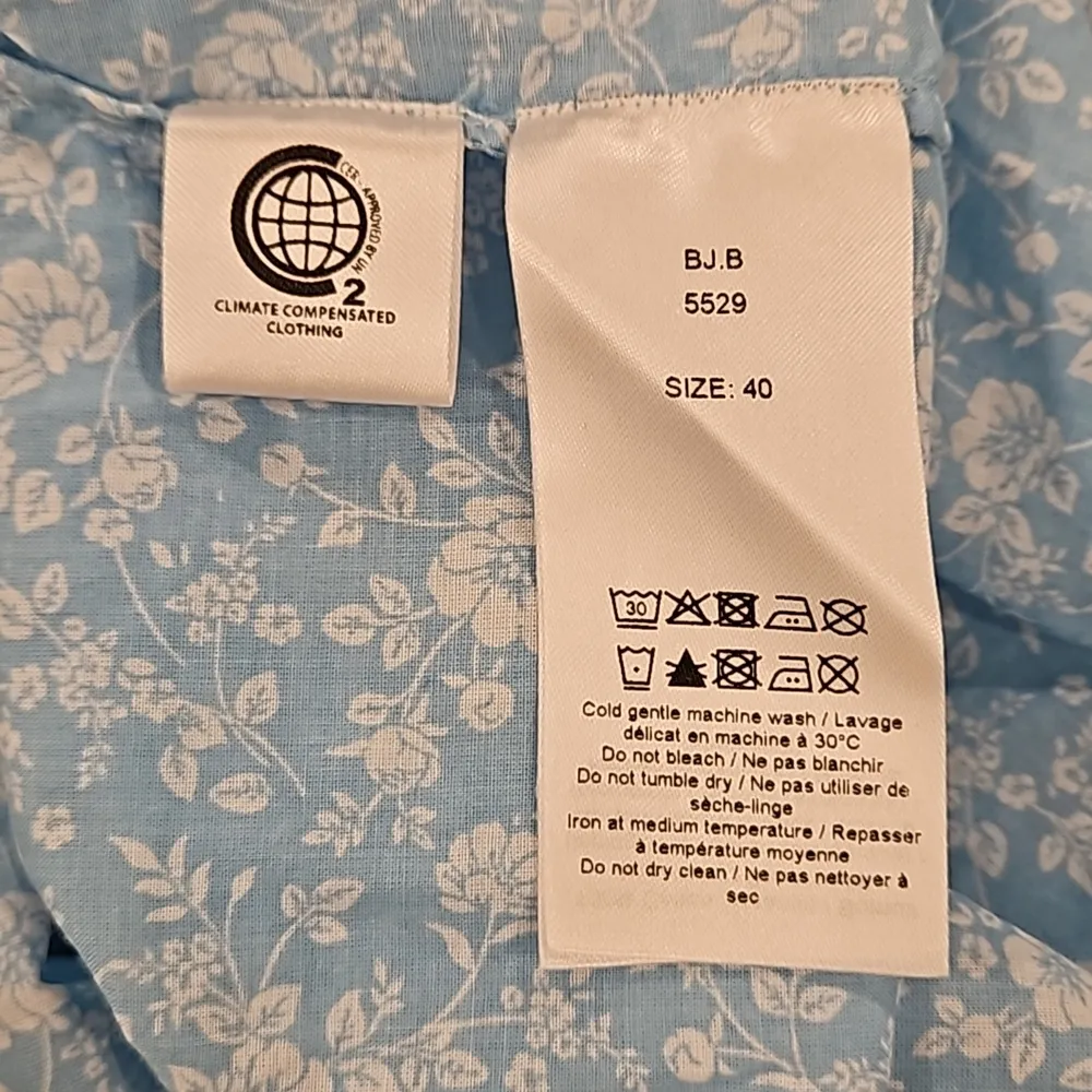 💕GANNI💕 Tie-Back Cotton Voile Maxi Dress ~ EU 40 Alaskan Blue Floral Print - Image 16