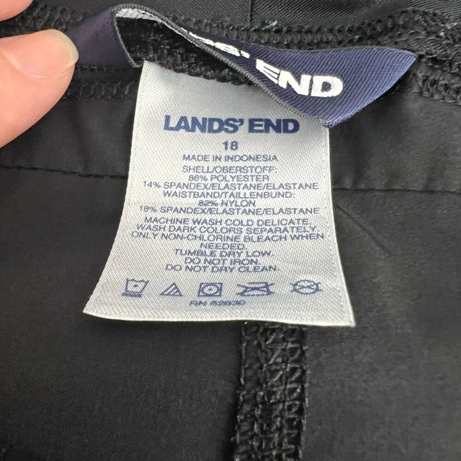 Lands End Black Comfort Swim Short 5" Inseam Womens Size 18 - Image 2